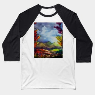 Stained Glass Hills Baseball T-Shirt